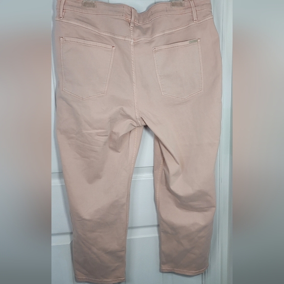 White House Black Market High-Rise Cargo Rose Smoke Straight Jeans 18S - Picture 10 of 11